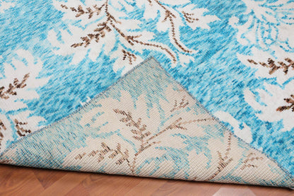 5'8" x 8' Handmade Traditional Oriental Area Rug Modern Aqua