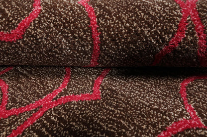 LoomBloom Multi Size Brown Hand Tufted Contemporary Wool and Faux Silk Oriental Area Rug