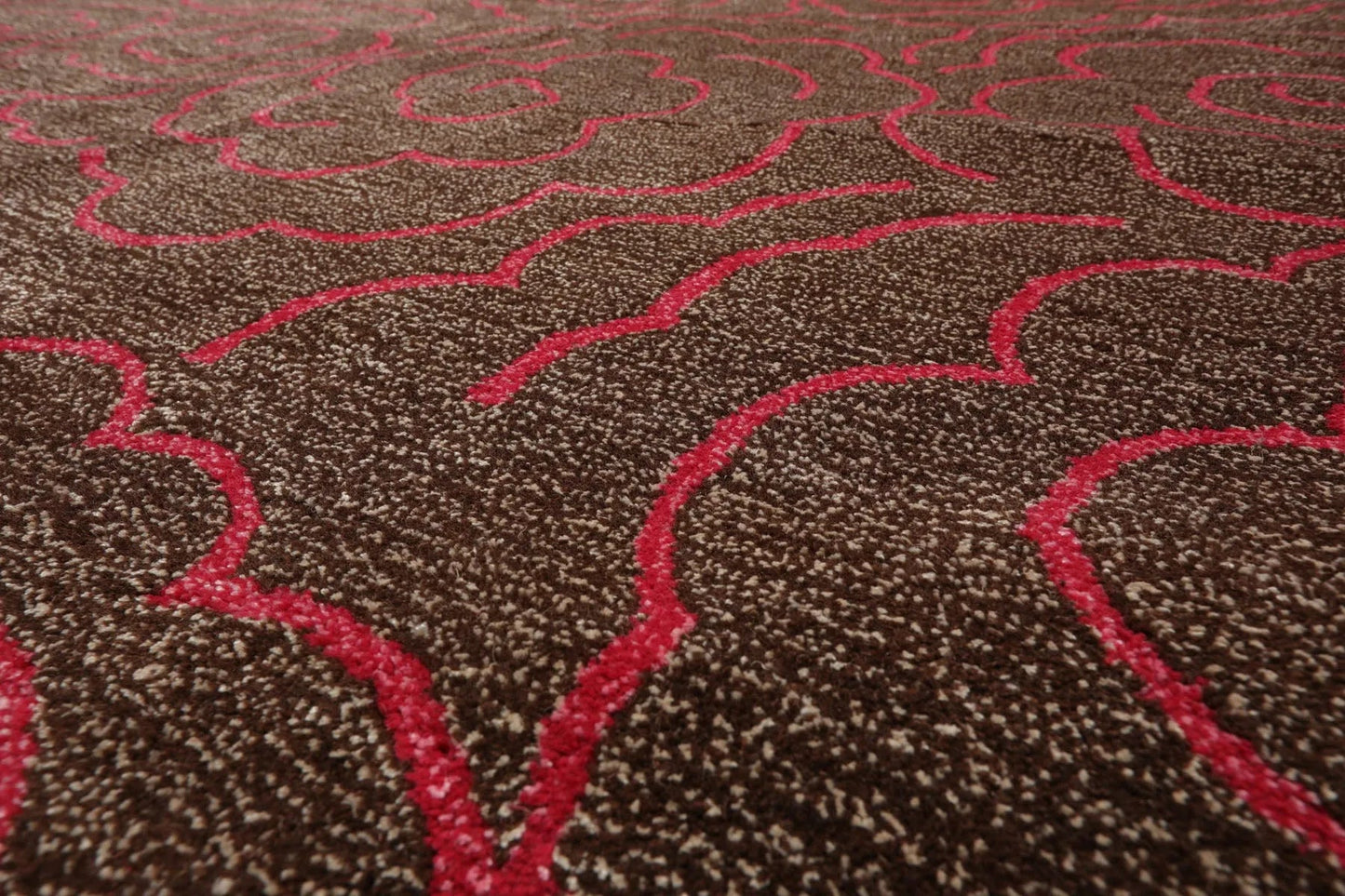 LoomBloom Multi Size Brown Hand Tufted Contemporary Wool and Faux Silk Oriental Area Rug