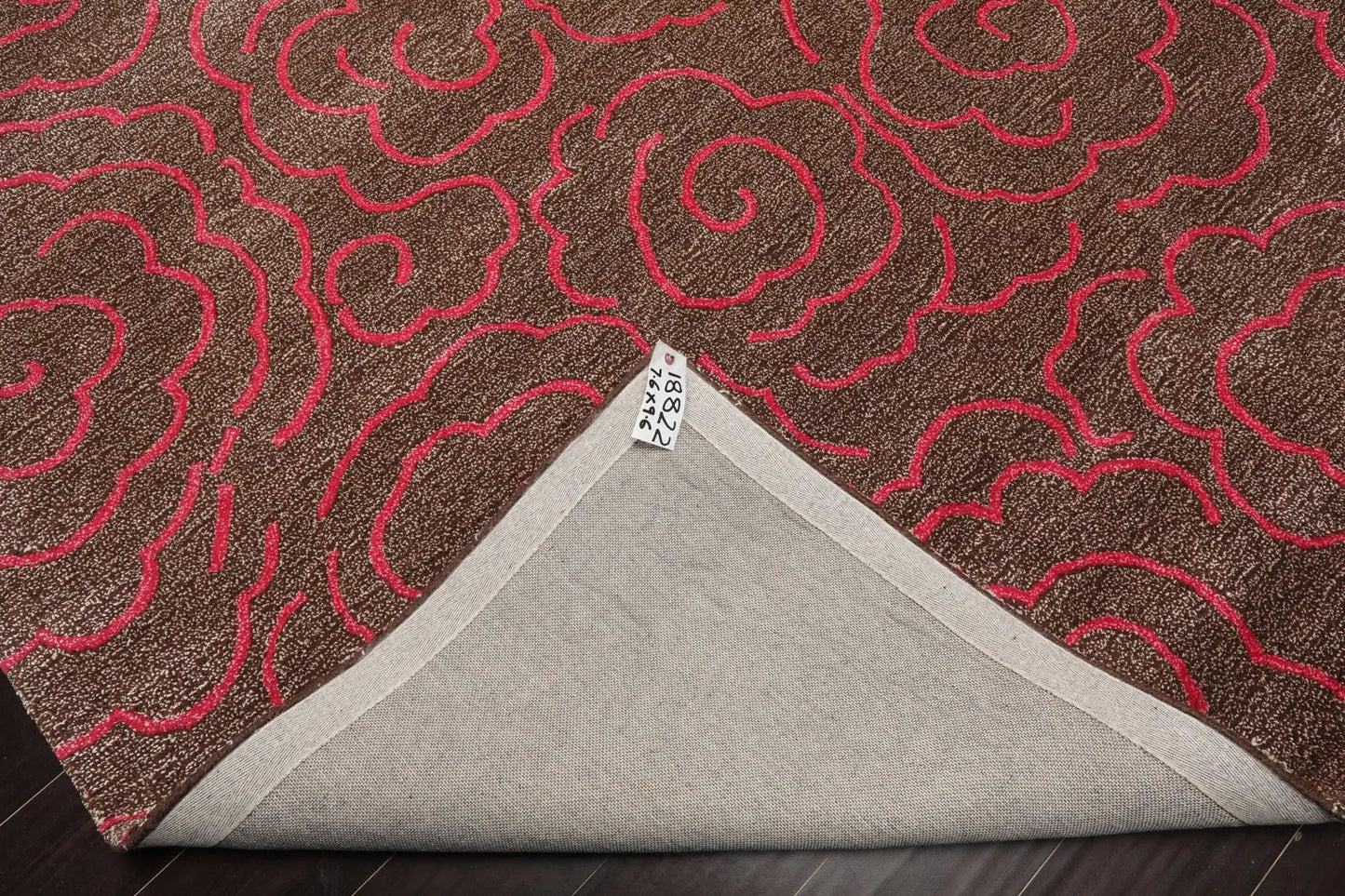 LoomBloom Multi Size Brown Hand Tufted Contemporary Wool and Faux Silk Oriental Area Rug