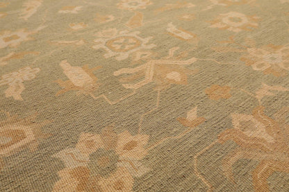 7'7" x 9'9"  Hand Knotted 100% Wool Flat Pile Area Rug Sage