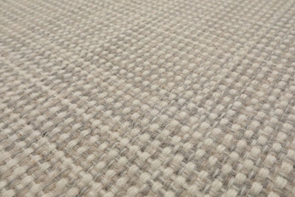 LoomBloom Multi Size Beige Hand Woven Contemporary Textured Flatweave New Zealand Wool  Oriental Area Rug