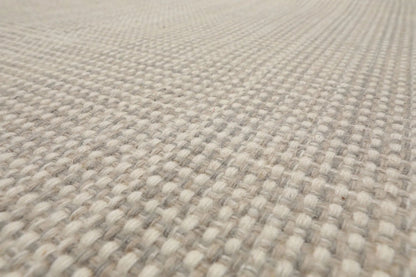 LoomBloom Multi Size Beige Hand Woven Contemporary Textured Flatweave New Zealand Wool  Oriental Area Rug