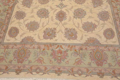 8'3'' x 11'6'' Hand Knotted 100% Wool Ispahan 250 KPSI Muted Area Rug Ivory