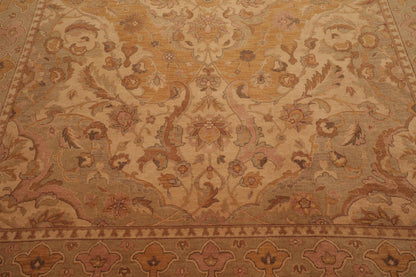 7'9" x 9'9" NA02 Beige Hand Knotted Wool Traditional Oriental Area Rug