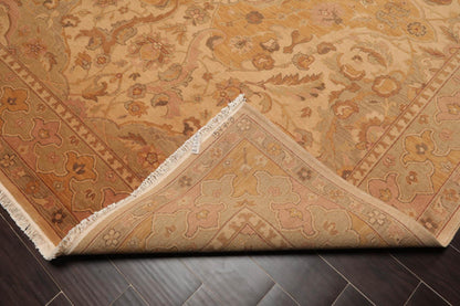 7'9" x 9'9" NA02 Beige Hand Knotted Wool Traditional Oriental Area Rug