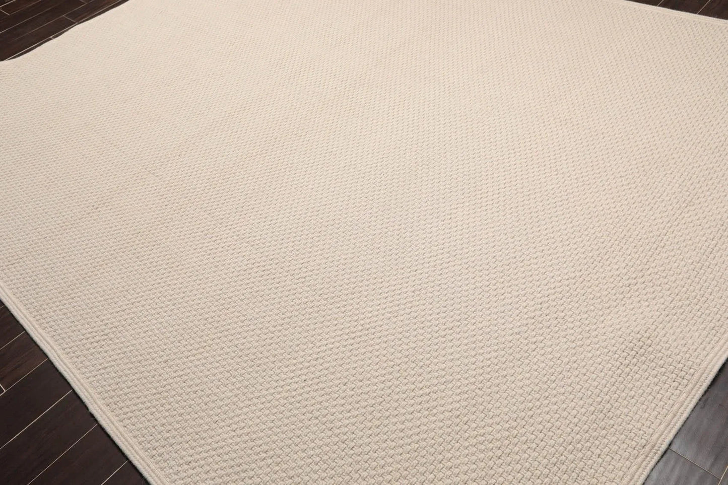 8'x10' Basket weave Oyster Hand Braided Flatweave Wool Area Rug Oatmeal