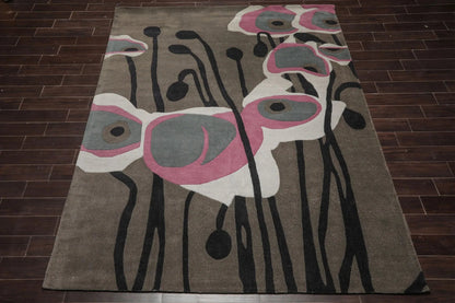 LoomBloom Multi Size Greenish Gray Hand Tufted Modern Wool Oriental Area Rug