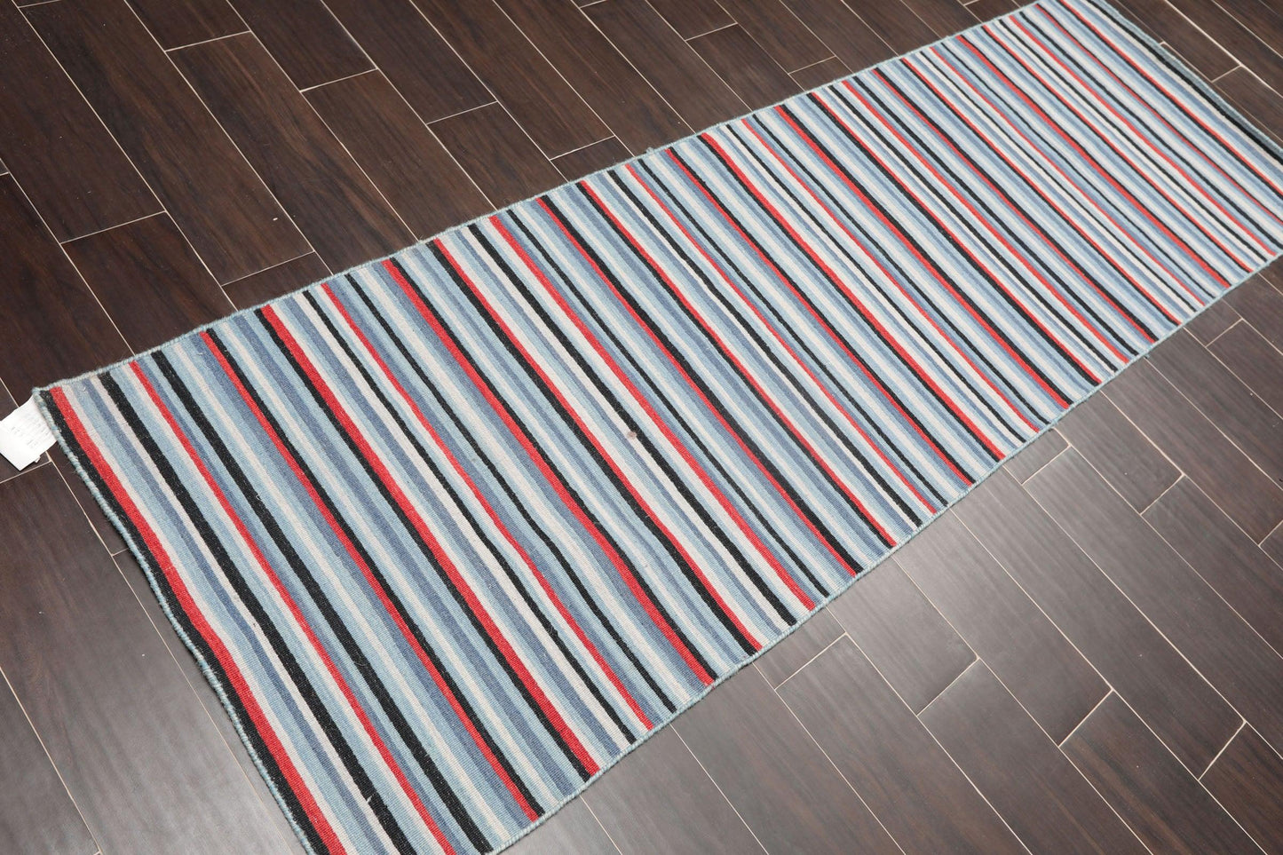 2'6" x 8' Hand woven Reversible Dhurry Traditional Oriental Area Rug Runner Blue