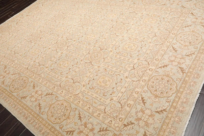 9' x 12' Hand Knotted 100% Wool Chobi Peshawar Oriental Area Rug Gray Beige