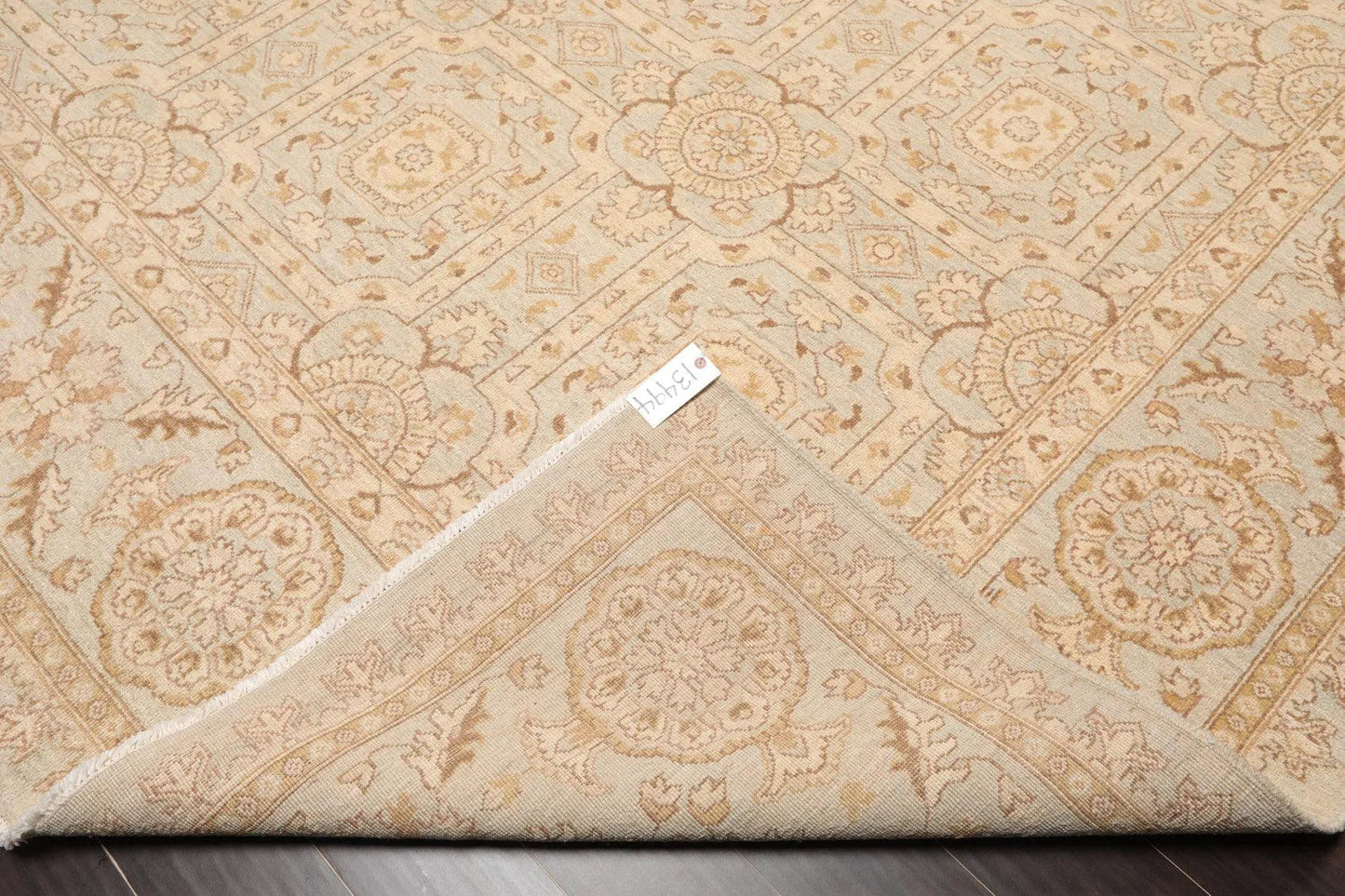 9' x 12' Hand Knotted 100% Wool Chobi Peshawar Oriental Area Rug Gray Beige