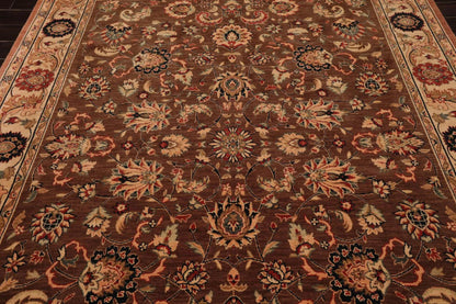 8x10 Brown Machine Made Parthia Ahar Khaki 100% Wool Traditional Oriental Area Rug