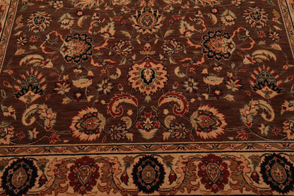 8x10 Brown Machine Made Parthia Ahar Khaki 100% Wool Traditional Oriental Area Rug