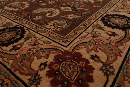 8x10 Brown Machine Made Parthia Ahar Khaki 100% Wool Traditional Oriental Area Rug