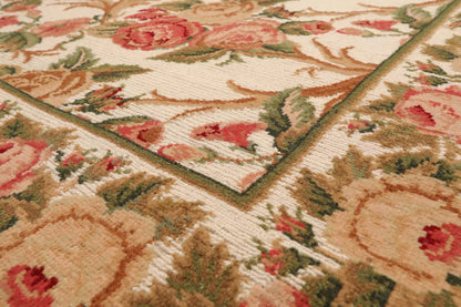 6'x 10' Costikyan Nettles Hand Knotted French Aubusson Savonnerie Area Rug Beige