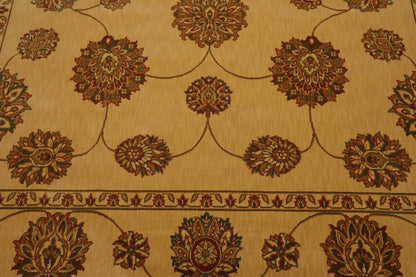 7'6" x 9'6" Machine Made 100% Wool Oriental Area Rug Champagne, Green