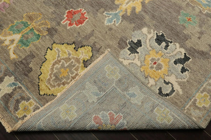 LoomBloom Multi Sizes Taupe Hand Knotted Transitional  Arts & Crafts Oushak Wool Oriental Area Rug
