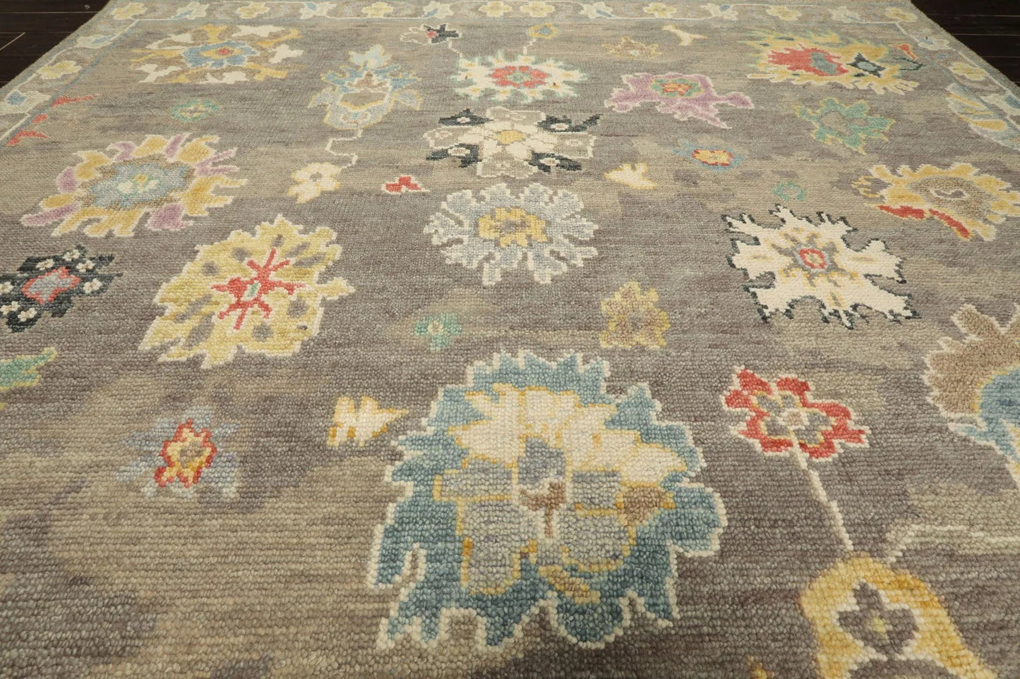 LoomBloom Multi Sizes Taupe Hand Knotted Transitional  Arts & Crafts Oushak Wool Oriental Area Rug