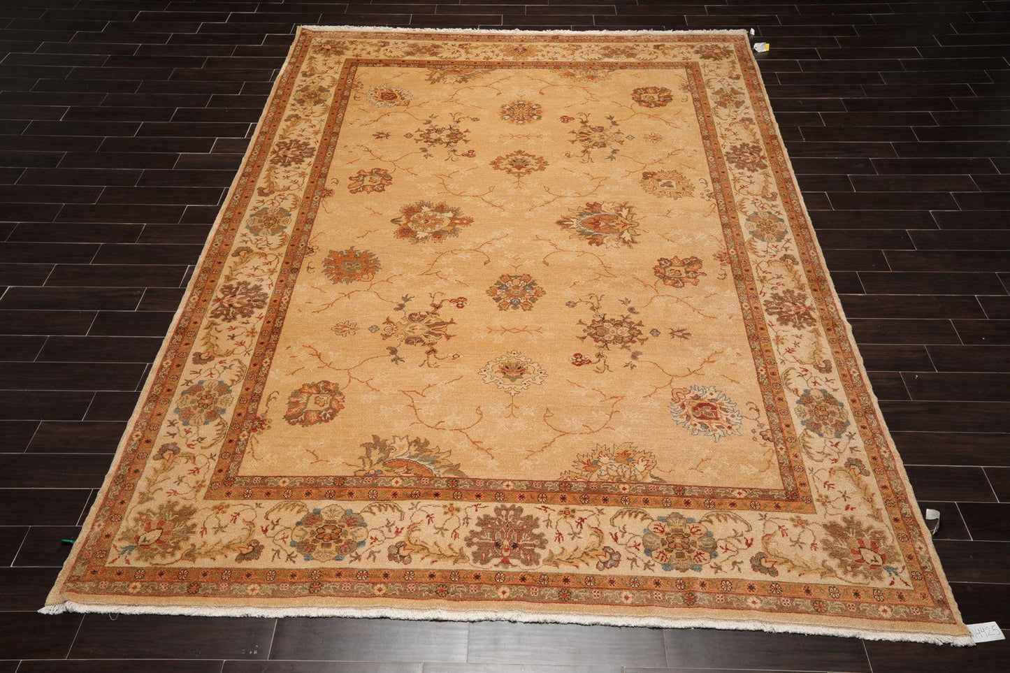 9'4" x 12'7" Hand Knotted 100% Wool Oushak Vegetable Dye Oriental Area Rug Tan
