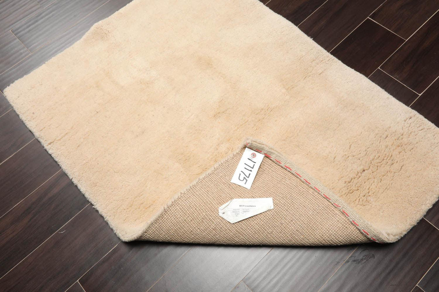 Vintage Gabbah Hand Knotted Modern Wool Area Rug Ivory 2'10" x 3'11"