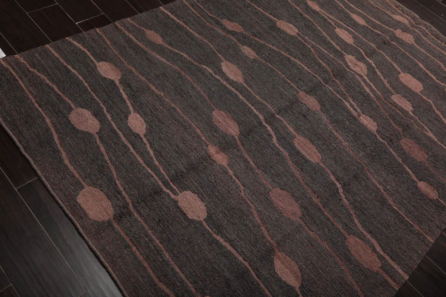 5'6" x 7'5" Reversible Hand Knotted 100% Wool Area Rug Copper