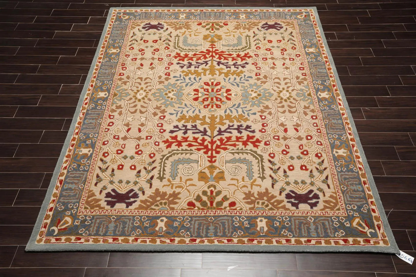 Multi Sizes Beige Handmade 100% Wool Arts & Craft Transitional Oriental Area Rug