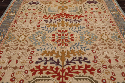 Multi Sizes Beige Handmade 100% Wool Arts & Craft Transitional Oriental Area Rug