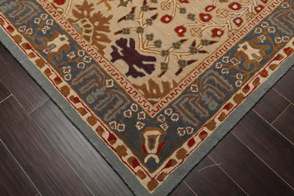 Multi Sizes Beige Handmade 100% Wool Arts & Craft Transitional Oriental Area Rug