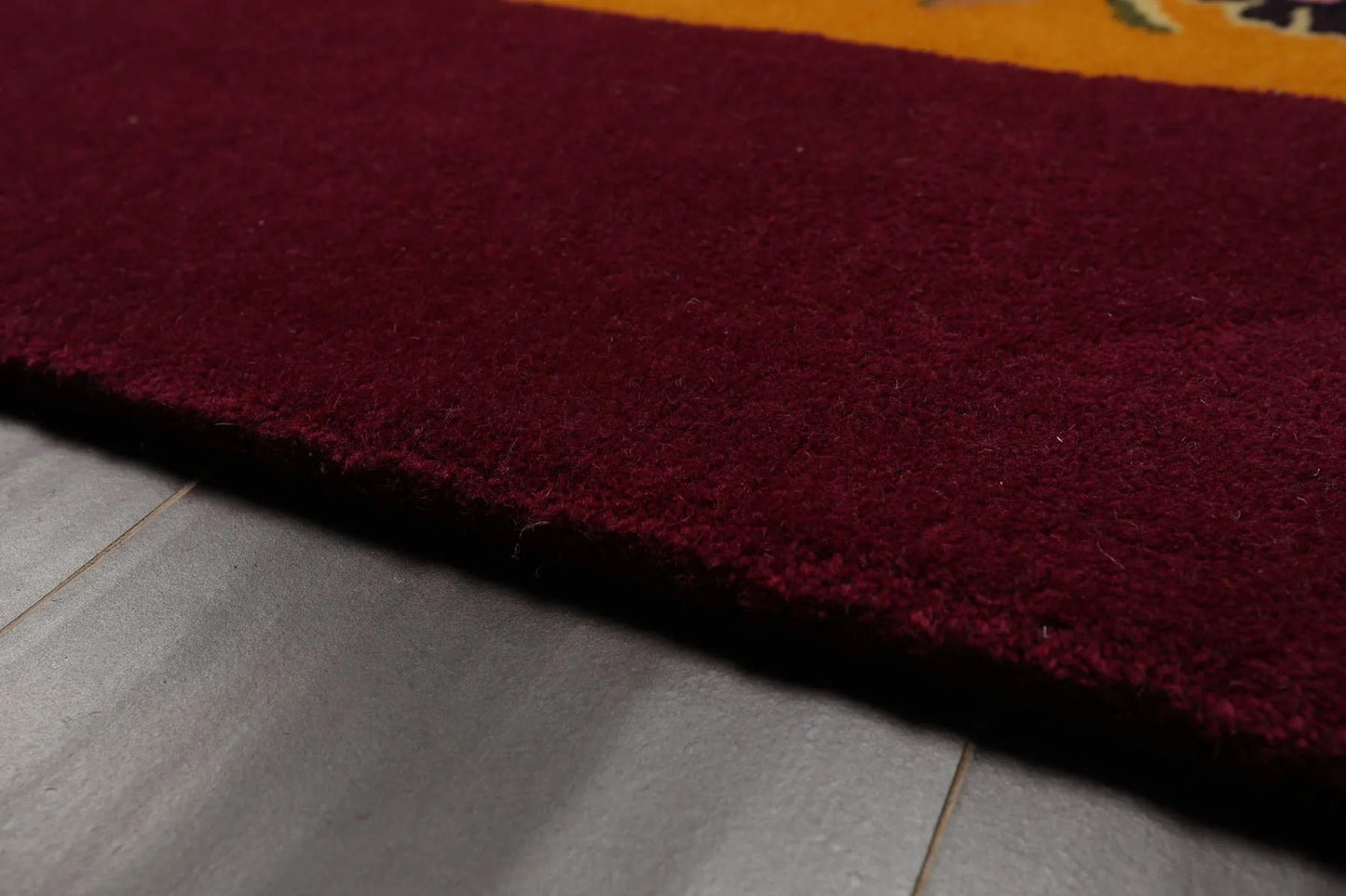 LoomBloom Multi Sizes Gold Hand Tufted Floral Chinese Art Deco New Zealand Wool Oriental Area Rug