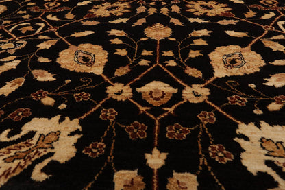 9'3" x 12' Hand Knotted 100% Wool Peshawar Oriental Area Rug Dark Chocolate