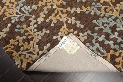 5 x 8 Aqua, Beige Hand Tufted Hand Made Wool and Silk Karastan Traditional Oriental Area Rug