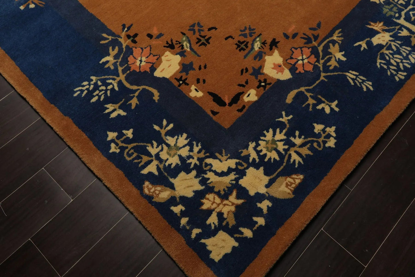 LoomBloom Multi Sizes Camel Hand Tufted  Chinese Art Deco New Zealand Wool Oriental Area Rug