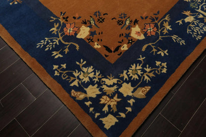 LoomBloom Multi Sizes Camel Hand Tufted  Chinese Art Deco New Zealand Wool Oriental Area Rug