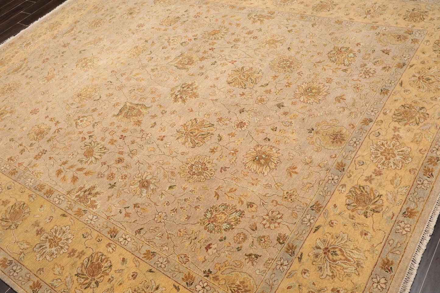 8'1'' x 10'3'' Hand Knotted 100% Wool Agra 150 KPSI Oriental Area Rug Taupe