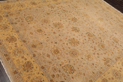 8'1'' x 10'3'' Hand Knotted 100% Wool Agra 150 KPSI Oriental Area Rug Taupe