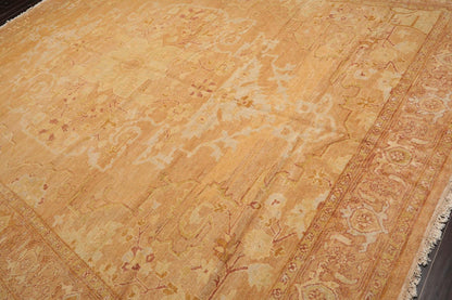 10'3"x14'4" Authentic Muted Turkish Oushak Hand Knotted Wool Area Rug Pale Peach