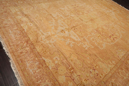 10'3"x14'4" Authentic Muted Turkish Oushak Hand Knotted Wool Area Rug Pale Peach