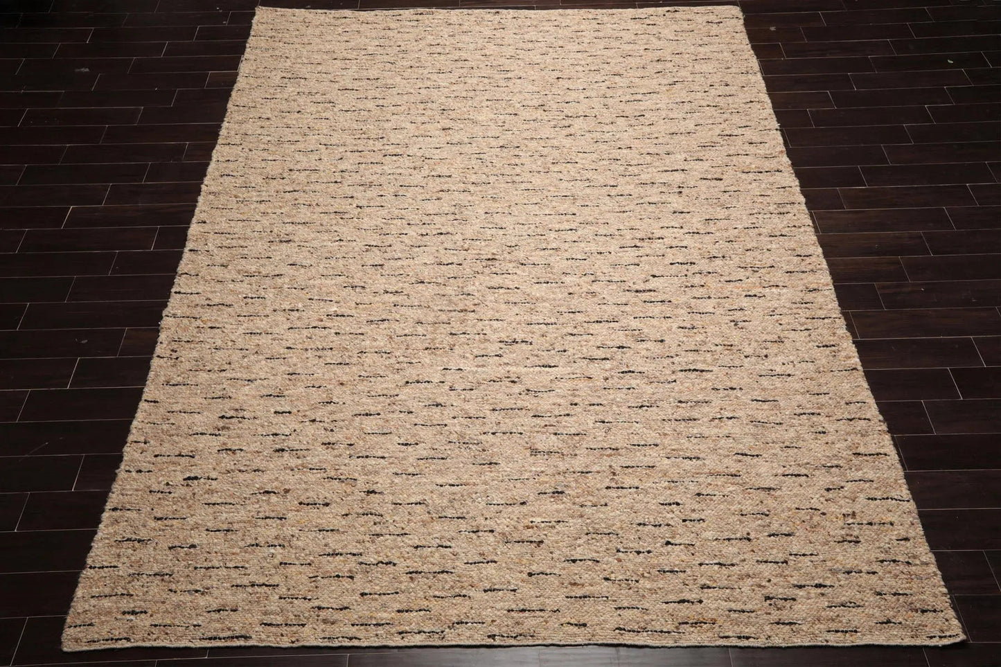LoomBloom Multi Sizes Oatmeal Hand Woven Flatweave Contemporary Geometric Wool Oriental Area Rug