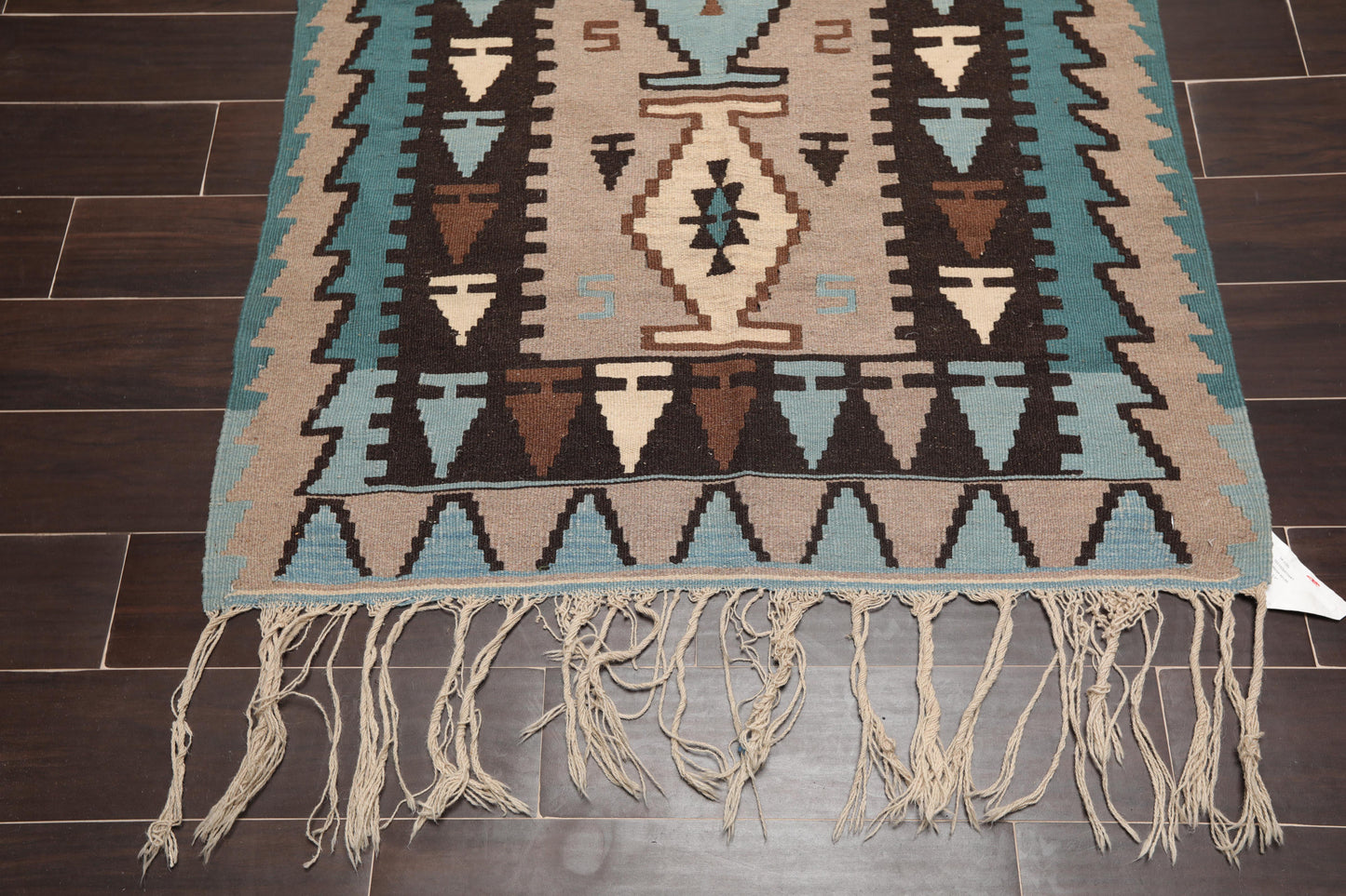 3'7" x 5'3" Wool Foundation Hand Knotted Turkish Kilim Oriental Area Rug Taupe