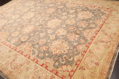 9'1'' x 12' Hand Knotted 100% Wool Peshawar Traditional Oriental Area Rug Gray