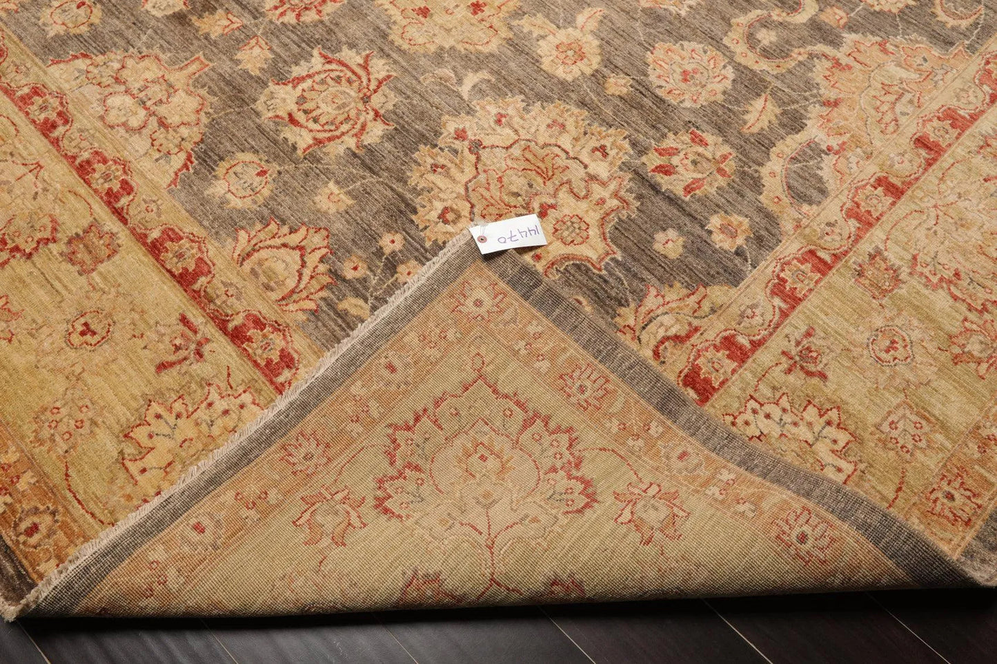 9'1'' x 12' Hand Knotted 100% Wool Peshawar Traditional Oriental Area Rug Gray