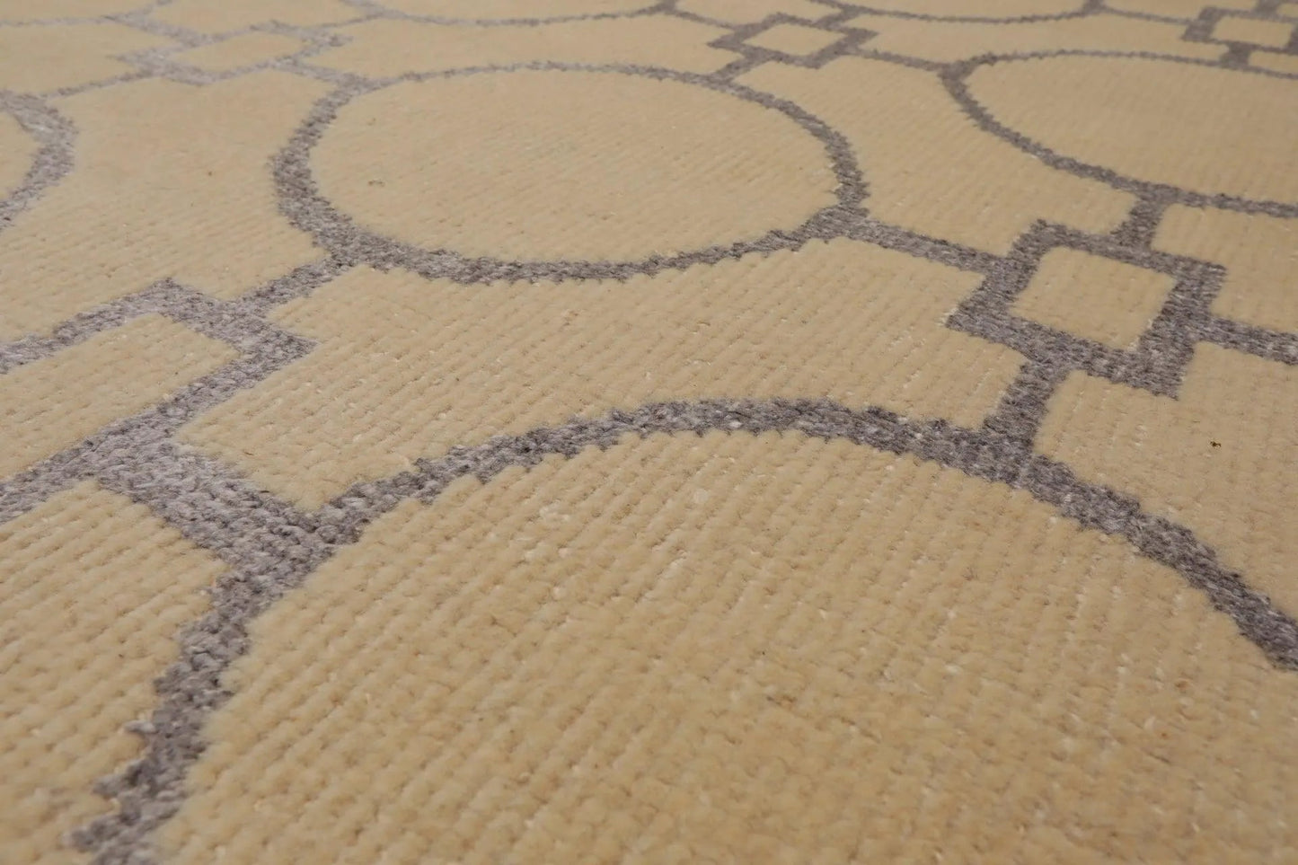 9' x 12' Hand Knotted Wool & Art Silk Modern Area rug Beige