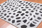 5' x 8' Handmade Sculpted Wool Cotton & Bamboo Silk High Low Pile Area Rug White