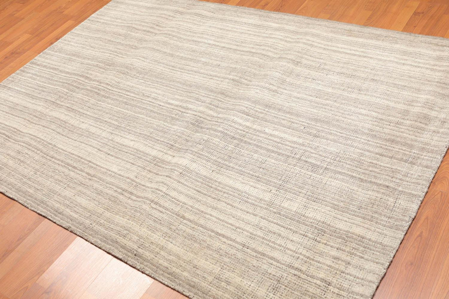 5'4" x 7'6" Handmade Wool Traditional Oriental Area Rug Contemporary Beige