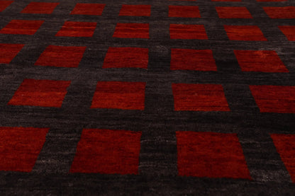 8x10 Gray Hand Knotted Hand Made 100% Wool Graphic Modern & Contemporary Oriental Area Rug