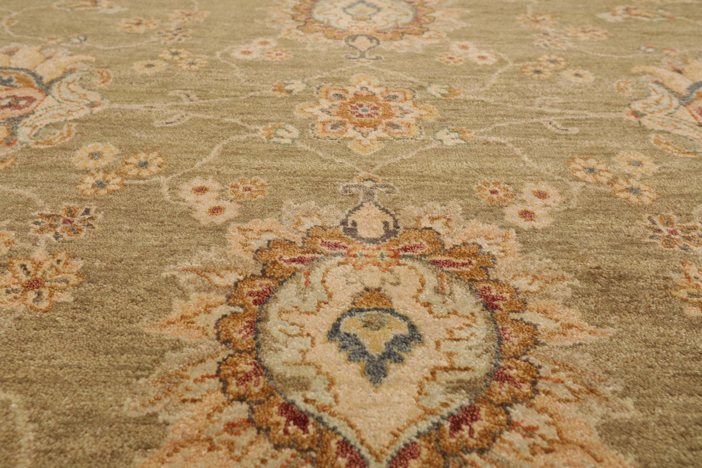 8' x 10'2" Hand Knotted 100% Wool Agra Traditional Oriental Area Rug Pistachio