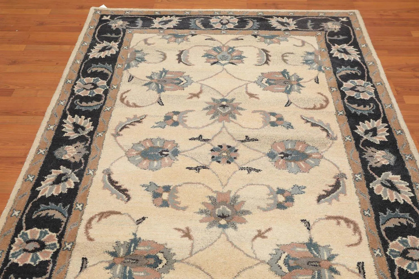 5' x 8' Handmade 100% Wool Traditional Oriental Area Rug Traditional Ivory