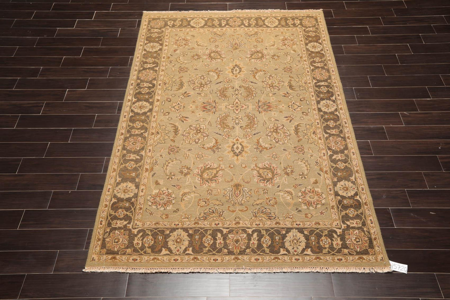 5'11" x 9' Hand Knotted 100% Wool Reversible Flat Pile Area Rug Champaign