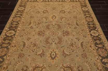 5'11" x 9' Hand Knotted 100% Wool Reversible Flat Pile Area Rug Champaign