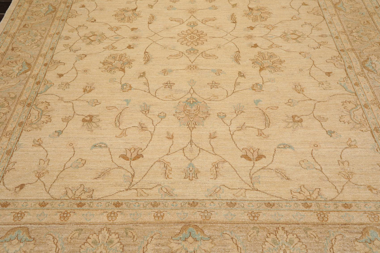 8'3" x 9'8" Hand Knotted 100% Wool Peshawar Traditional Oriental Area Rug Beige